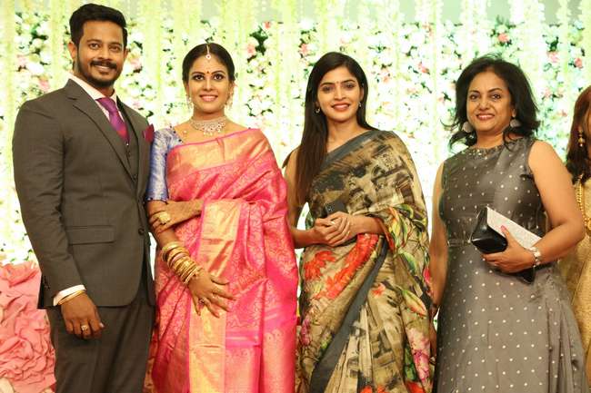 Actress Chandini weds Nandha Wedding Reception Stills